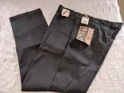 New Dickies Men's Original Work Pant 874 Black Flat Front Size 44 UU