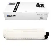 4x Toner for OKI C 822 CDTN Dn N, 44844616 Black