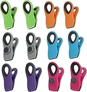 12PCS Multicolor Magnetic Bag Clips with Airtight Seal for Food Storage — Keep Chips & Snacks Fresh Longer | Easy Seal & Reuse | Fridge Organizers |Leak-Proof Design | Kitchen Essentials