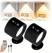 Lights, Glow Right Wall Lights,Smart Lights,Lights Halo,360°Rotation Glow Right Indoor Everywhere Light 2.0,Wall Sconce,Glow Right Lights (2SET-Black)