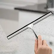 Stainless Steel Squeegee Glass Window Cleaner Wiper Bathroom Tile Wall Wiper for Bathroom Mirror