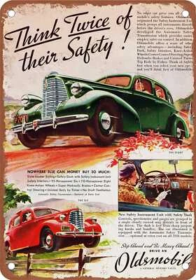 METAL SIGN - 1938 Oldsmobile Vintage Ad 02 - Old Retro Rusty Look