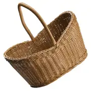 Hamper Large Wicker Basket with Handle Baskets Rattan Shopping