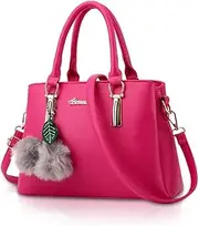 [NICOLE & DORIS] NICOLE&DORIS Handbags for Women handbags with pompom fashion top handles crossbody bags messenger bags for women faux leather