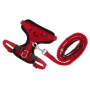 Whisker City Medium Red Cat Harness Leash Set Adjustable Combo