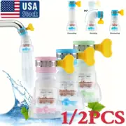 Rotating 360° Faucet Mount Filters Faucet Water Filter Kitchen Tap Filtration US
