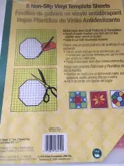 Dritz Quilting Non-Slip Vinyl Template Sheets Quilt Patterns/Templates 6 Sheets