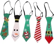 [GLSTOY] 5pcs Christmas Tie Christmas Party Decor Boy Funny Holiday Neckties Snowflake Ties for Men Boys Christmas Bow Tie Christmas Neckties Constellations Pattern Tie Felt Cloth