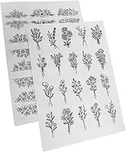 CIMAXIC 2 Sheets Unique Embroidery Patterns Water Soluble Stabilizer for Stick and Creative Sashiko Templates for DIY Handcrafting Projects