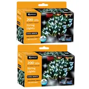 2x Sansai 200 LED Electric Lumini Decorative/Christmas String Lights Cool White