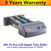 MX-T6-Pro LCD Digital Tube Roller Laboratory Equipment w/ 6 Rollers Adjust Speed