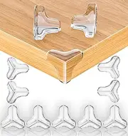 12-Pack Clear Table Corner Protectors- Baby Proofing Corners and Edges Protector - Transparent Corner Guards for Childproofing Furniture - Easy Installation and Secure Protection