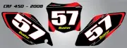 Custom number plates for Honda crf450r 2008
