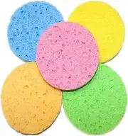 xinyee 2Pcs/set Facial Washing Sponge Soft Wood Pulp Sponge Soft Cellulose Compress Cosmetic Puff Face Care Cleansing Makeup Remover Tools