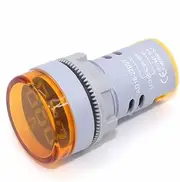 LED Digital Display Gauge Volt Voltage Meter Voltmeter Indicator Light 22MM Signal Lamp Boat Lights Navigation Tester AC 1V-500V(Orange)