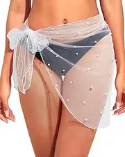 [Holipick] Shiny Sarong Coverups for Women Bathing Suit Wrap Skirt Swimsuit Beach Bikini Cover Up