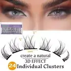 Volume C Curl Lashes 3D 24 Clusters Lash Extension Kit DIY Individual Lash