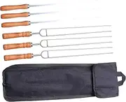 YARNOW 1 Set Stainless Steel BBQ Skewers Set Barbecue Sticks with Handles for Outdoor Picnic BBQ and Roasting Marshmallows Sausages and Vegetables