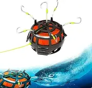 2025 New Reverse Bottom Bait Cage Fishing Hook, 360° Floating Bait Cage Fishing Hook, 6-Hook Reverse Bottom Rig, Compatible with Powder, Pellet and Block Baits