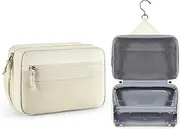 [HAMKVBPR] Hanging Toiletry Bag Toiletry Bag Hanging Make-up Bag Travel Portable for Business Trip(White)