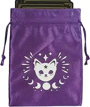 Tarot Bag - Velvet Tarot Pouch,Soft Tarot & Dice Bag, Tarot Card Holder, Multifunctional Tarot Accessories for Christmas