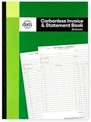 50 Page Carbonless Tax GST Invoice Order Receipt A4 Book and Statement