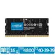 Micron 美光 Crucial NB-DDR5 4800 16G 筆記型 RAM 內建PMIC電源管理晶片 CT16G48C40S5