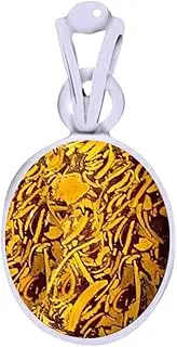 [Divya Shakti] 11.25-11.50 Carat Jasper Mariyam Gemstone Silver Pendant