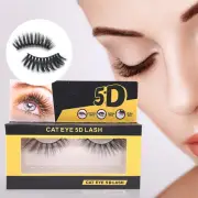 1 Pair Eyelashes Manual Weave Natural Messy Cross Fake Eyelash Clearly Visible