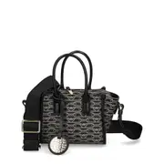[Emporio Armani] Emporio Armani Monogram-patterned Mini Bag ONE SIZE BLACK/NEUTRALS