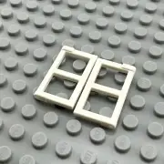LEGO Window - White - 1 x 2 x 3 - QTY x2