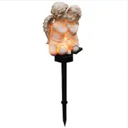Solar Powered Garden Stake Angel LED Light for Yard Path Walkway -Couple Angel