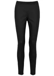 Eileen Fisher Coated Stretch-denim Trousers - Black - S (UK 10-12 / M) S (UK 10-12 / M)