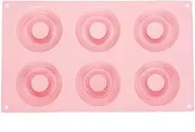 Silicone Donut Baking PAN NONSTICK Cake Biscuits Mold Making Tool Kitchen Accessories for Bakery Chefs (ピンク)