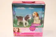 2001 Mattel Barbie Bobbin Bow Wows Springer Spaniel Pups New in Box
