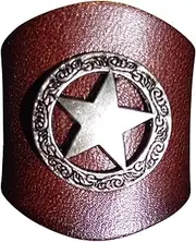 [ZELAIYE] Western Scarf Slide Ring, Handmade Leather Neckerchief Buckle, Burgundy, Handmade Men Square Scarf Slide Ring Buckle 1Pcs