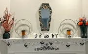 Christian Siriano 3D Third Eye & SNAKES MIRROR Black/Gold Gothic Halloween NIB