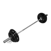 54KG Weight Set 150cm Olympic Barbell Bar 45KG Weight Plate FREE Spring Collar