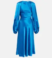 [Roksanda] Roksanda Koda silk midi dress AU 12 blue