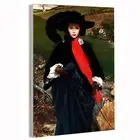 1860 Portrait of May Sartoris Frederic Leighton Movie Poster or Canvas
