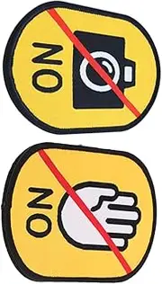 POPETPOP 2pcs Pet Leash Warning Labels High Visibility Do Not Touch Do Not Photograph Signs Durable Identification Tags for Non Friendly Dogs Portable Socializing Tool
