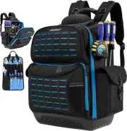 Tool Bag Backpack for Men,Heavy Duty Tool Backpack Bag with Waterproof Molded Ba
