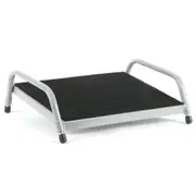 Fluteline Large Footrest - Silver Elite Frame With Black Carpet - Board Size 450mm x 350mm, - Height Adjustable Range 40mm-140mm [FTLSE]