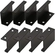 Cabinet Finger Pulls, 8Pcs Edge Pulls for Cabinets 50mm Long Flat Black Aluminium Alloy Finger for Home Kitchen Door Drawer