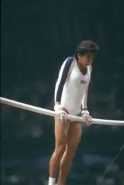 Gymnast Sabrina Mar United States competes on the uneven bar- Olympic 1988 Photo