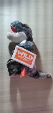Wild Republic T-Rex Snap Wrist 7" Plush Toy Dinosaur Hand Held Toy