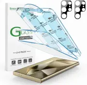 2+2 Pack OneTouch Screen Protector for Samsung Galaxy S24 Ultra 6.8-Inch 9H