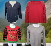 Bundle 4 Piece Clothing Lot Women Size S Tops Sweaters Karen Scott Charter Club