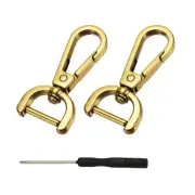 Detachable Snap Hook, 5/8 Inch Swivel Clasp for Purse (2 Pack, Gold)