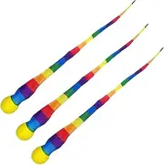 Throw and Catch Balls - Catch Balls with Tail | 3Pcs Rainbow Tail Foam Ball | Throw and | Comet Balls Colorful Play | Colorful Beach Ball | Portable Outdoor Activities Beach Game for Baby